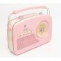 Draagbare roze retro FM/MW radio RYDELLPIN van GPO Retro