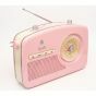 Draagbare roze retro FM/MW radio RYDELLPIN van GPO Retro