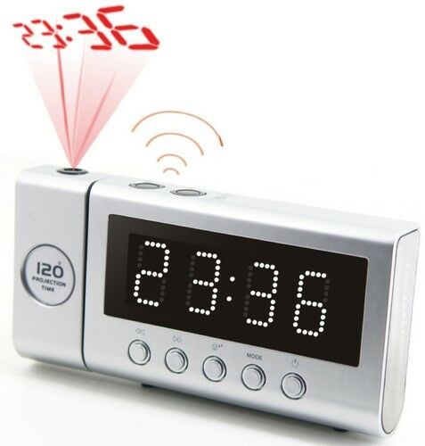 Vorrinc Projection Alarm Clock, Digital Alarm Clock, Radio Alarm Clock with Projection, 180 Degrees, USB Connection