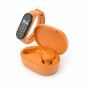 KEPLER TWS earphones, oplaadcase en activity tracker, oranje van Ledwood