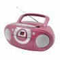 Soundmaster CD boombox met radio en cassette roze