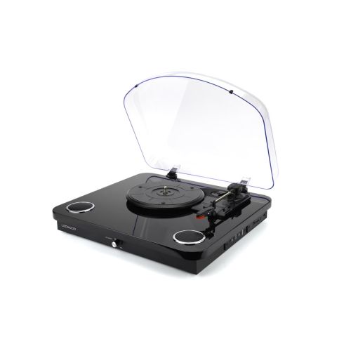 Ledwood Platenspeler met Bluetooth en USB-encoding, zwart