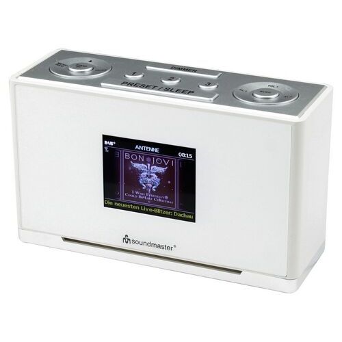 UR240WE is een witte DAB+ wekkerradio met kleurendisplay van Soundmaster