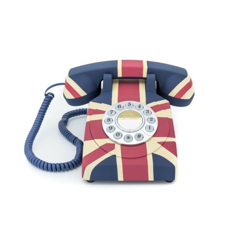 GPO Retro telefoon met print Britse vlag GPO 1970UNIONJACK