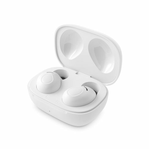 Bluetooth oordopjes MAGELLAN met oplaadcase en superbass van Ledwood, wit