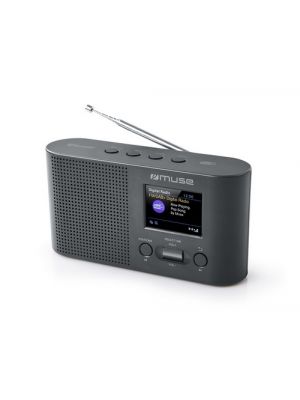 Muse M-112DBT compacte DAB+radio met Bluetooth en  groot full colour kleuren display