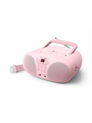 Draagbare radio CD speler voor kinderen met microfoon roze MD203KP van Muse 